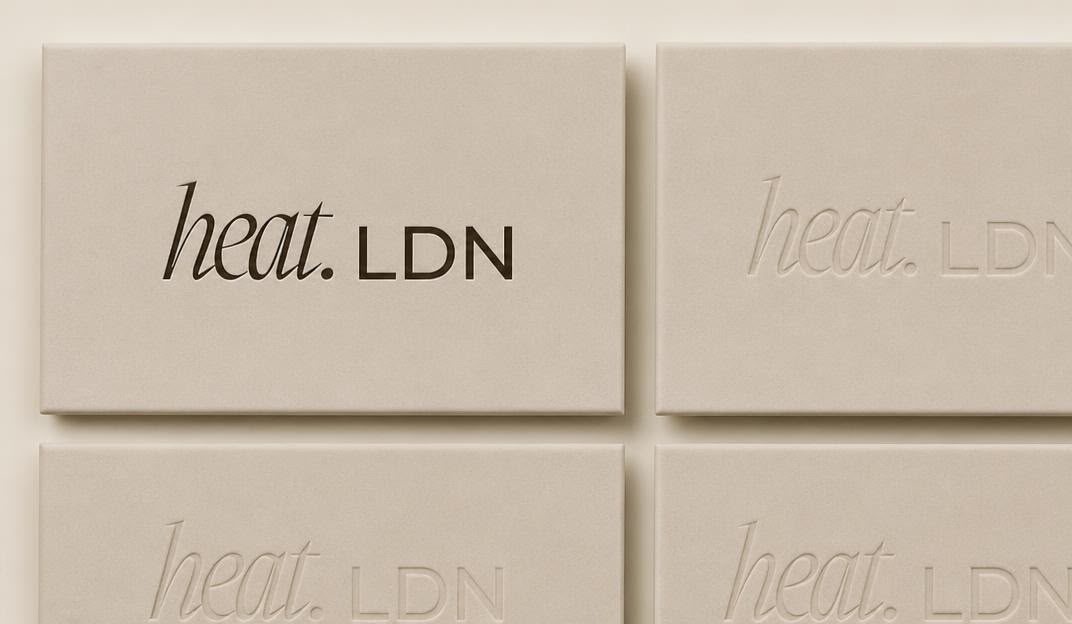 HEAT LDN branded gift card boxes
